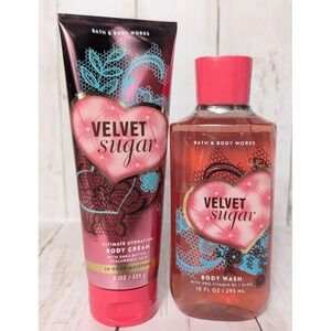 Bath & Body Works Velvet Sugar Body Cream & Body‎ Wash Set New Retired